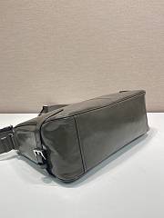 Okify Prada Messenger Bag In Grey Gray Leather 35x22x12cm  - 3