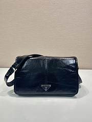 Okify Prada Glossy Leather Bag In Black 30x20x11cm  - 1