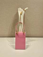 Okify Prada Saffiano Leather Mini Phone Bag In Pink 10.5x18x3cm  - 3