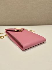 Okify Prada Saffiano Leather Mini Phone Bag In Pink 10.5x18x3cm  - 5