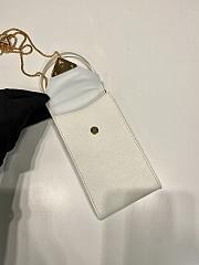 Okify Prada Saffiano Leather Mini Phone Bag In White 10.5x18x3cm  - 3