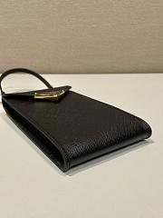 Okify Prada Saffiano Leather Mini Phone Bag In Black 10.5x18x3cm  - 6