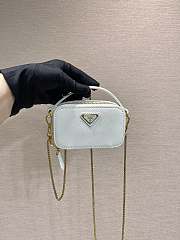 Okify Prada Saffiano Leather Mini Pouch In White 11x6.5x2.5cm  - 1