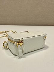 Okify Prada Saffiano Leather Mini Pouch In White 11x6.5x2.5cm  - 3