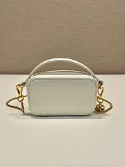 Okify Prada Saffiano Leather Mini Pouch In White 11x6.5x2.5cm  - 2