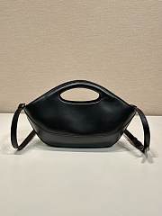 Okify Prada Medium Leather Handbag Dumpling In Black 30x20x5cm  - 6