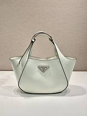 Okify Prada Leather Tote Bag In White 28x20.5x7.5cm  - 1