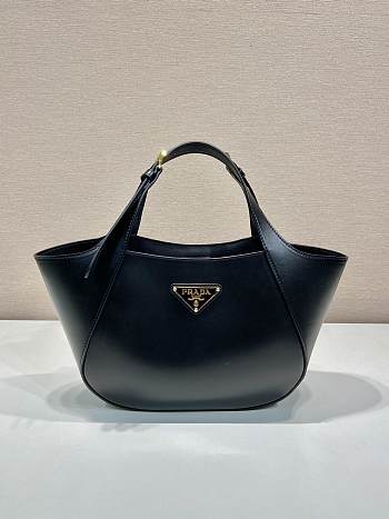 Okify Prada Leather Tote Bag In Black 28x20.5x7.5cm 