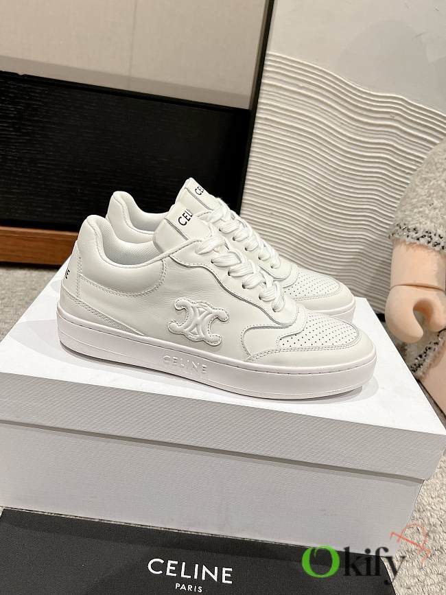 Okify Celine Block Thin Sole Sneakers In White EU35-44 - 1