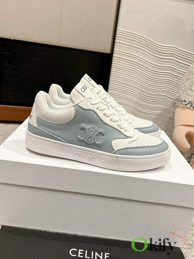 Okify Celine Block Thin Sole Sneakers In Light Blue EU35-44 - 1