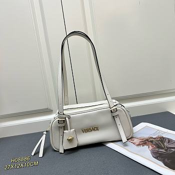 Okify Versace Tag Bowling Shoulder Bag In White 27x12x10cm 