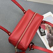 Okify Versace Tag Bowling Shoulder Bag In Red 27x12x10cm  - 5