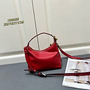 Okify Versace Tag Hobo Handbag In Red 23x16x11cm  - 3