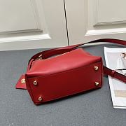 Okify Versace Tag Hobo Handbag In Red 23x16x11cm  - 2