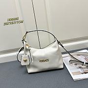 Okify Versace Tag Hobo Handbag In White 23x16x11cm  - 1