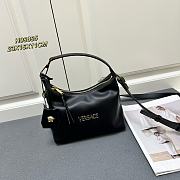 Okify Versace Tag Hobo Handbag In Black 23x16x11cm  - 1