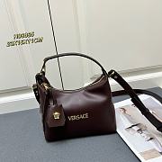 Okify Versace Tag Hobo Handbag In Dark Brown 23x16x11cm  - 1