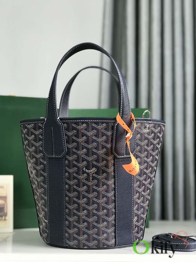 Okify Goyard Belharra Bag In Dark Blue 18x14x24cm  - 1