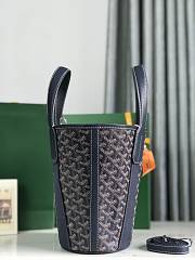 Okify Goyard Belharra Bag In Dark Blue 18x14x24cm  - 4