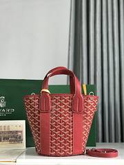 Okify Goyard Belharra Bag In Red With Ribbon Heart 18x14x24cm  - 4