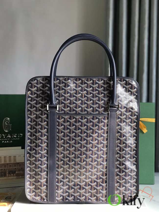 Okify Goyard Bourgogne Bag In Dark Blue 35x39x11cm  - 1