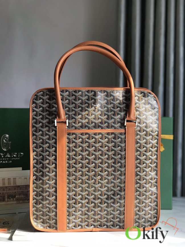 Okify Goyard Bourgogne Bag In Brown 35x39x11cm  - 1