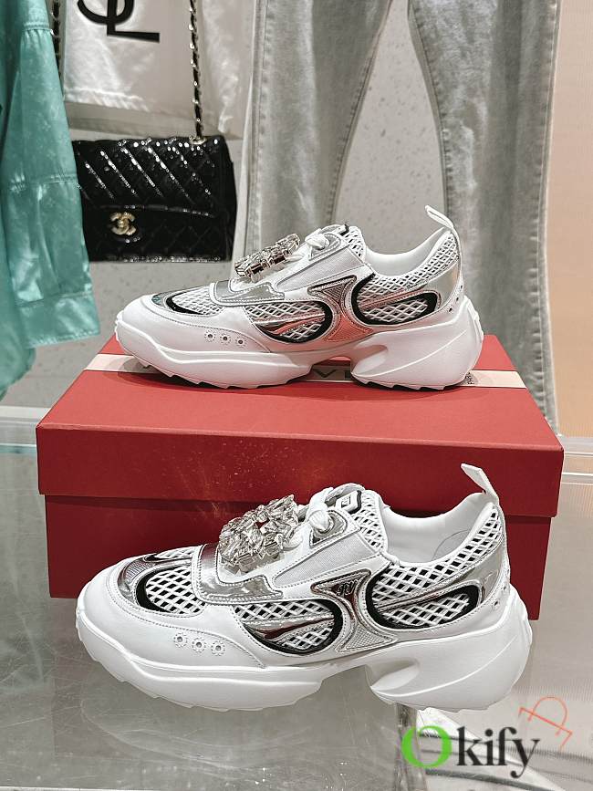 Okify Roger Vivier Viv' On The Run Sneakers In White EU35-40  - 1