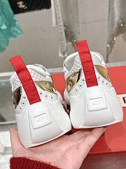 Okify Roger Vivier Viv' On The Run Sneakers In Gold With Red Flowers EU35-40  - 6