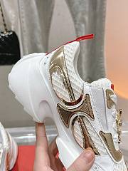 Okify Roger Vivier Viv' On The Run Sneakers In Gold With Red Flowers EU35-40  - 4