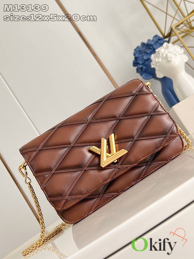 Okify Louis Vuitton GO-14 Bag M13841 In Tan 12x5x20cm  - 1