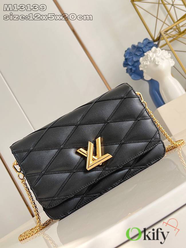 Okify Louis Vuitton GO-14 Bag M13841 In Black 12x5x20cm  - 1