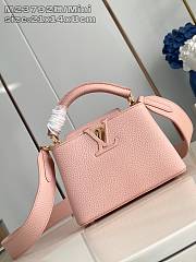 Okify Louis Vuitton Mini Capucines Taurillon M23792 In Pink 21x14x8cm - 1