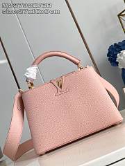 Okify Louis Vuitton BB Capucines Taurillon M23792 In Pink 27x18x9cm  - 1