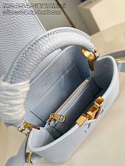 Okify Louis Vuitton Mini Capucines Taurillon M24545 In Light Blue 21x14x8cm - 2