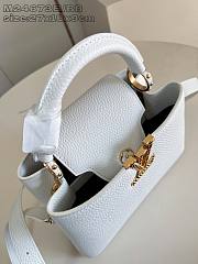 Okify Louis Vuitton BB Capucines Bag M24673 In White 27x18x9cm  - 2