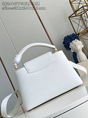 Okify Louis Vuitton MM Capucines Bag M24673 In White 31x20x11cm  - 2