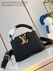 Okify Louis Vuitton Mini Capucines Bag M24673 In Black 21x14x8cm - 1