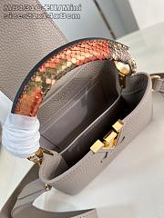 Okify Louis Vuitton Mini Capucines Python Handle Bag M81310 In Beige 21x14x8cm - 2