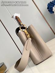 Okify Louis Vuitton MM Capucines Python Handle Bag M81310 In Beige 31x20x11cm - 4