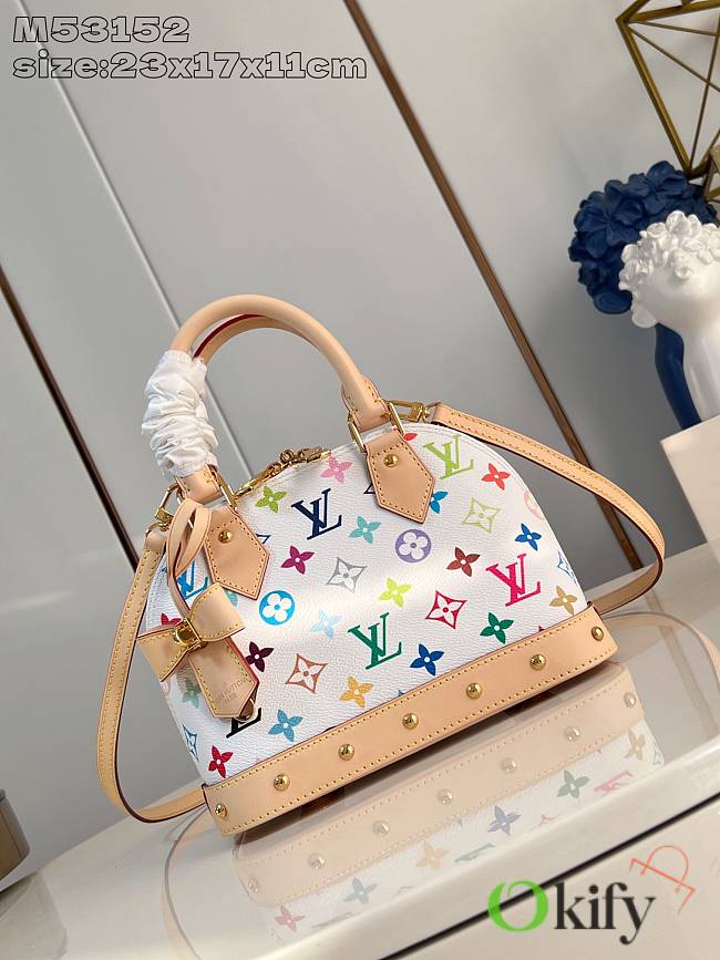 Okify Louis Vuitton LV x TM Alma BB Bag In White 23x17x11cm  - 1