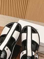 Okify Maison Margiela Cutout Black And White Sandals In Leather EU35-40 2 - 5