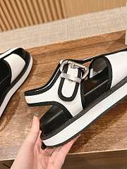 Okify Maison Margiela Cutout Black And White Sandals In Leather EU35-40 2 - 2