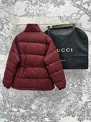 Okify Gucci Stand Collar Down Jacket In Red SML  - 4