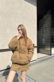 Okify Gucci Set Of Down Jacket And Skirt With Snake Pattern SML  - 1