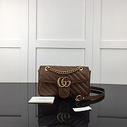 Okify Gucci Marmont Bag In Brown Coffee 22x14x6cm  - 1