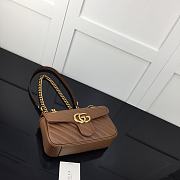 Okify Gucci Marmont Bag In Brown Coffee 22x14x6cm  - 6