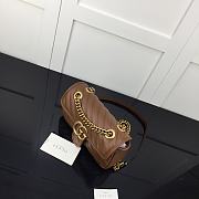 Okify Gucci Marmont Bag In Brown Coffee 22x14x6cm  - 5