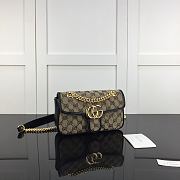 Okify Gucci Marmont Canvas Bag With Black Border 22x14x6cm  - 1