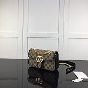 Okify Gucci Marmont Canvas Bag With Black Border 22x14x6cm  - 6