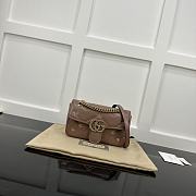 Okify Gucci Marmont Bag In Nude Pink With Small Logos 22x14x6cm - 1